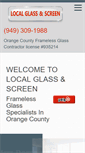 Mobile Screenshot of localglassandscreen.com